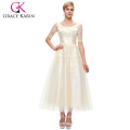 Grace Karin New Arrival 2015 Elegant Long Sleeve Lace Plus Size Evening Dress For Fat Women CL6051-2#